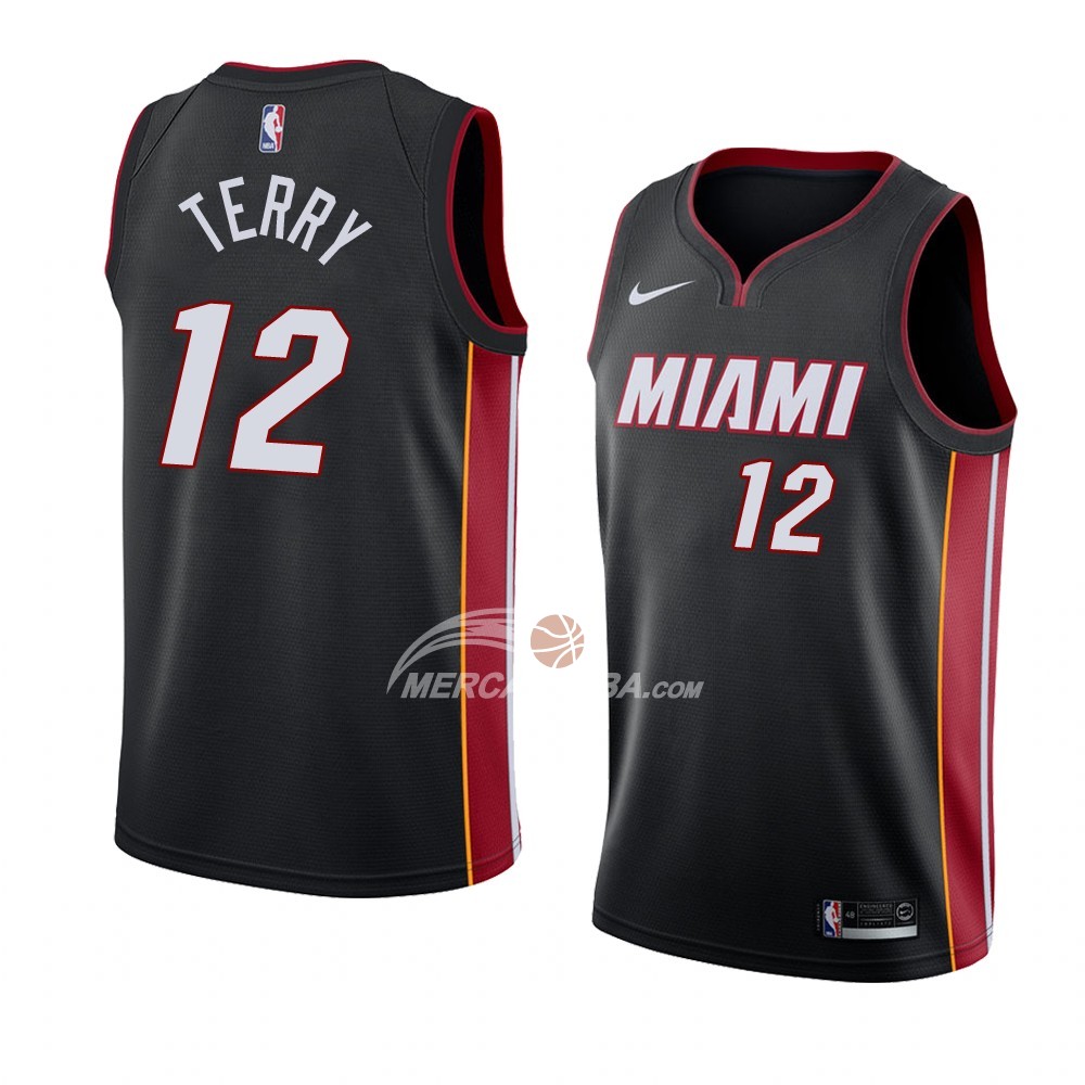 Maglia Miami Heat Heat Emanuel Terry Icon 2018 Nero